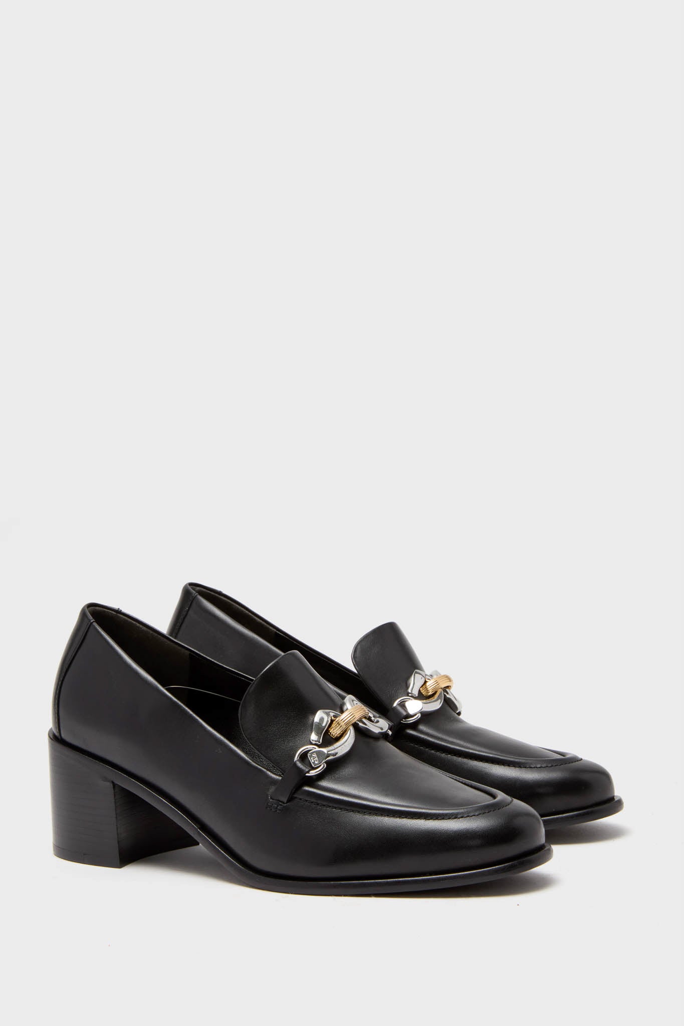Perfect Black Jessa Heeled Loafer