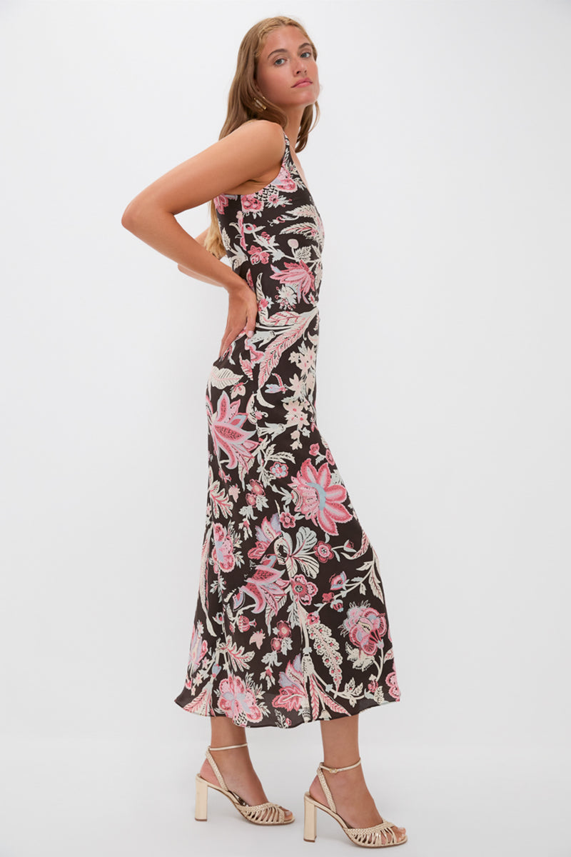 Adele Terra Floral Silk Dress