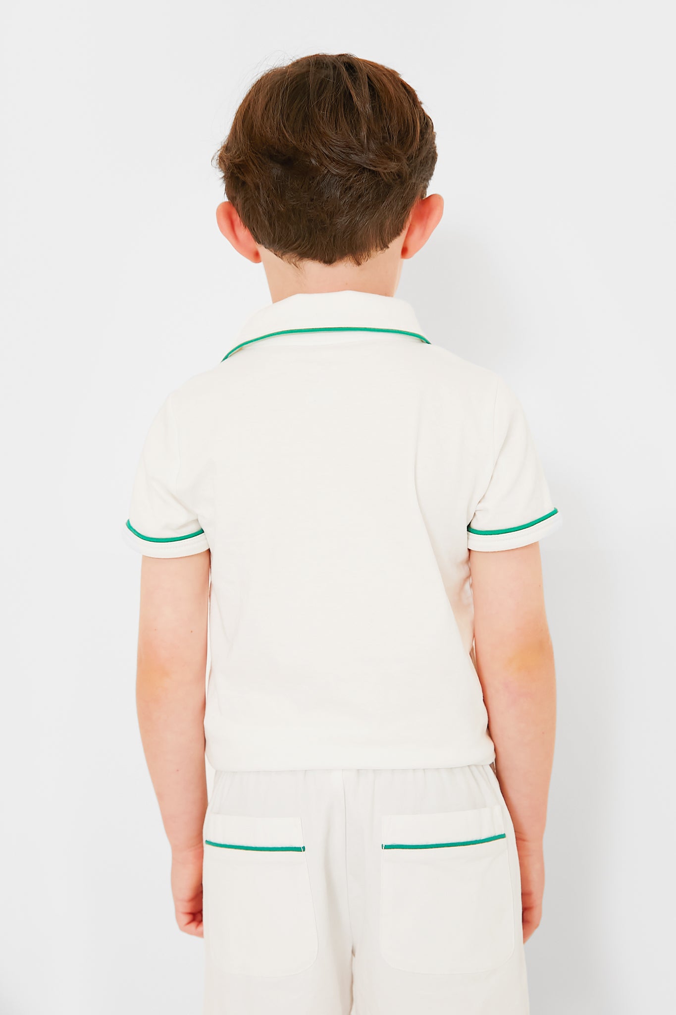 Exclusive Green Piping White Marco Polo