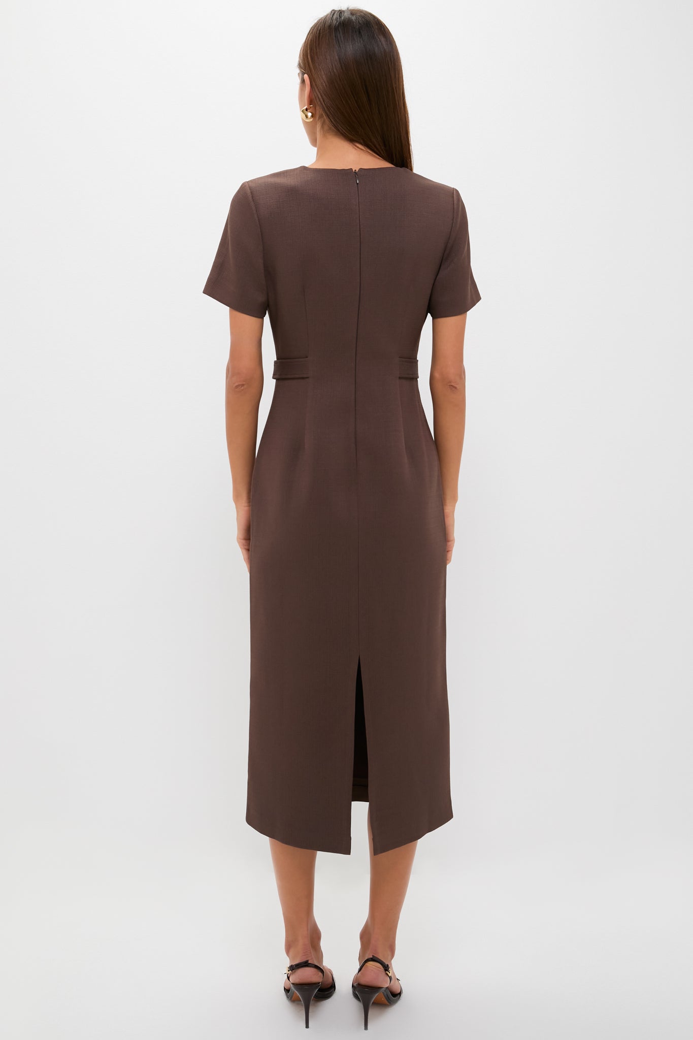 Chocolate Brown Zarah Midi Dress