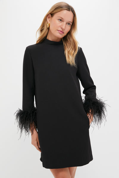 Tuckernuck Black Feather Mod Ellie Dress Black / XXS