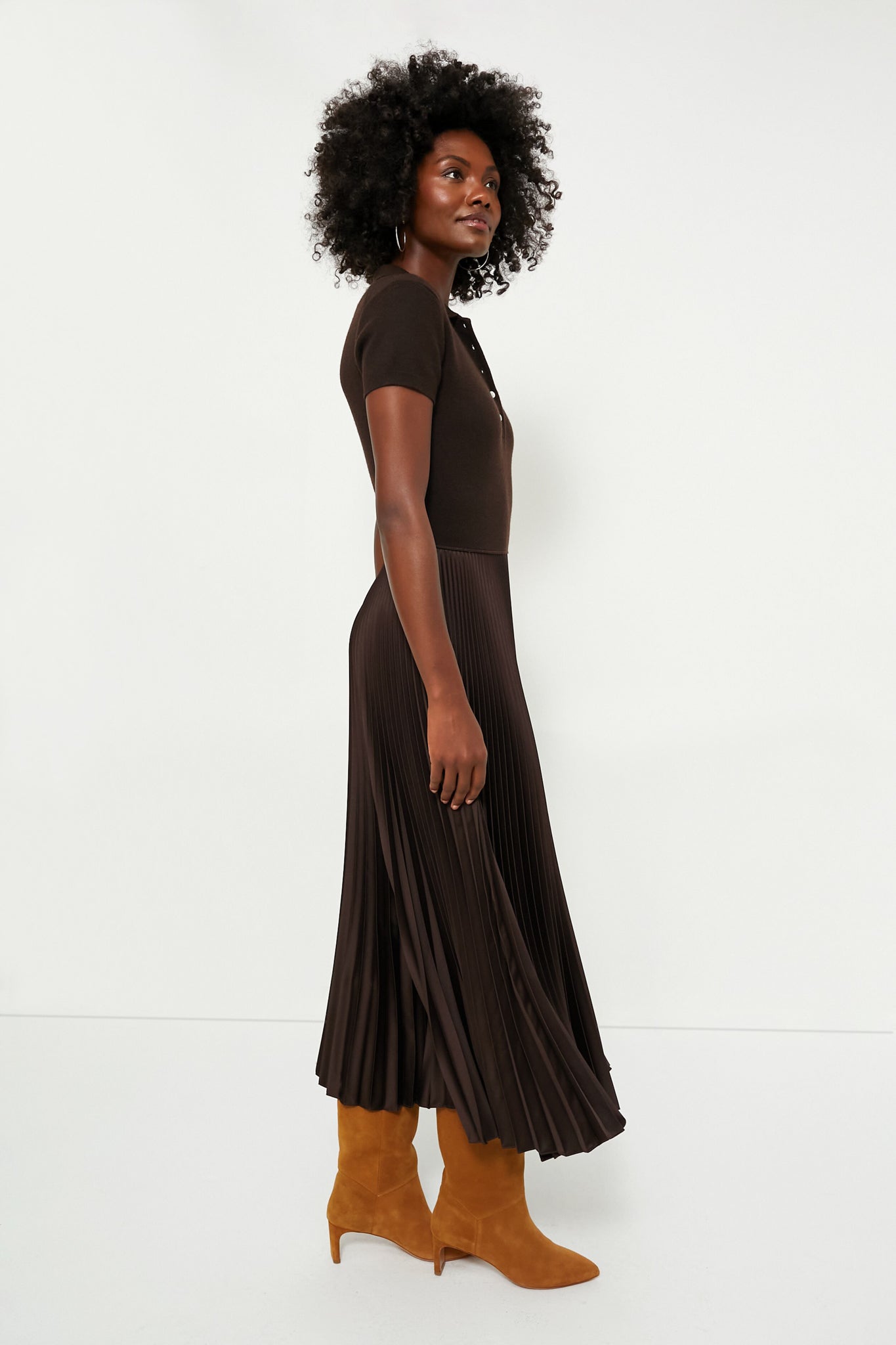 Squire Brown Short Sleeve Day Dress | Polo Ralph Lauren Squire Brown Short Sleeve Day Dress | Polo Ralph Lauren