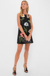 Ebony Botanical Print Leia Embroidery Mini Dress