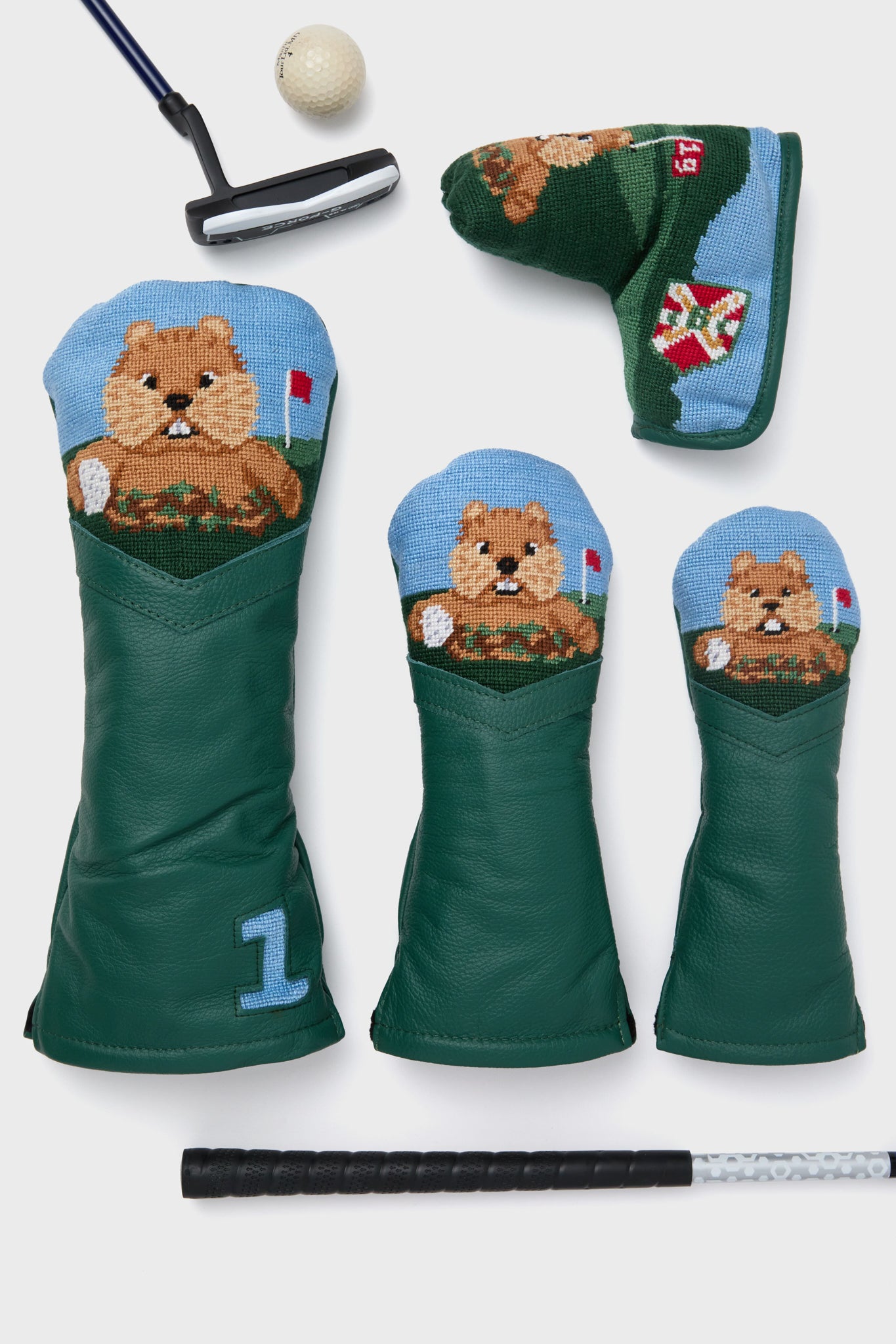 Gopher Golf Needlepoint Putter Head Cover