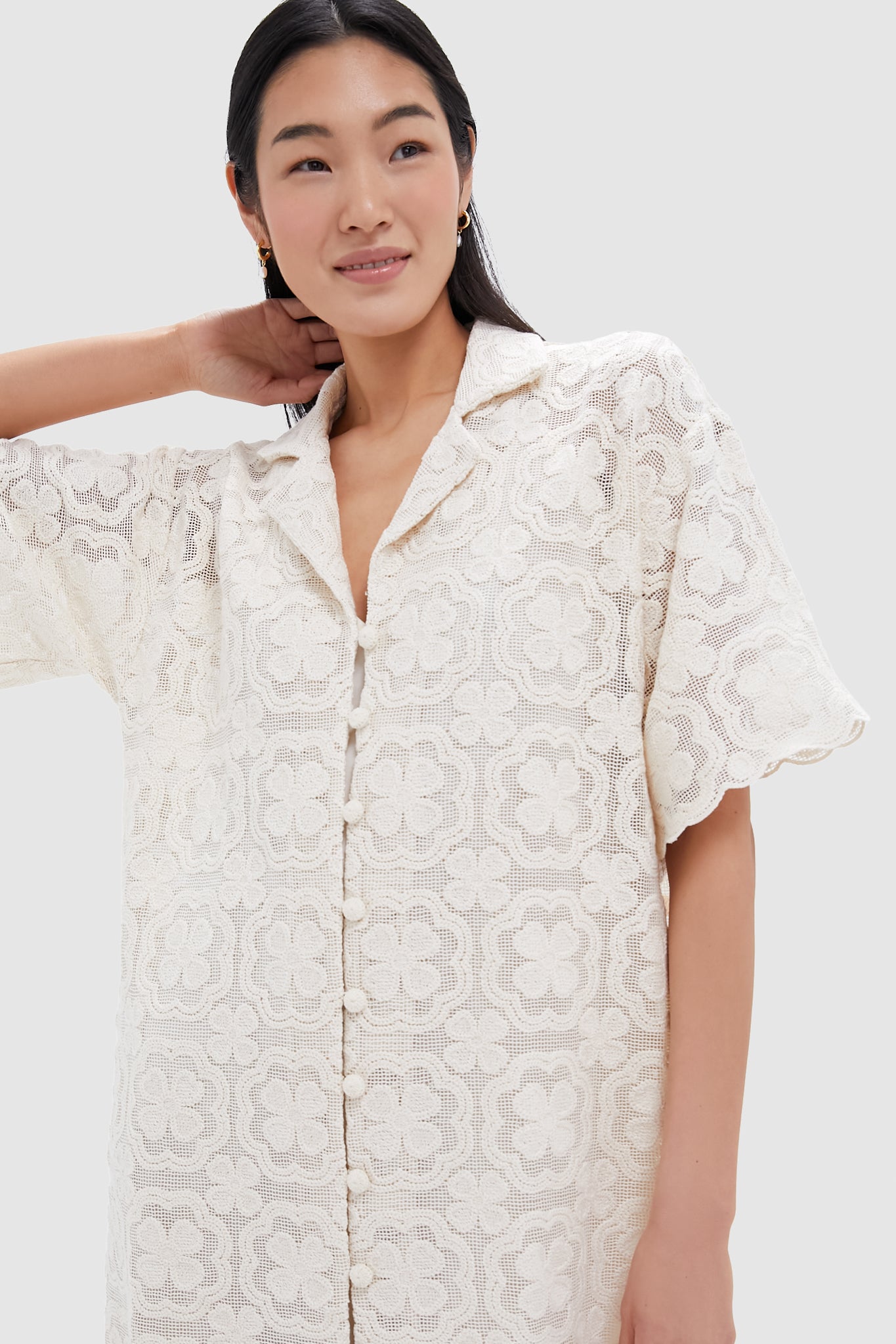 Tan Lace Kiera Dress