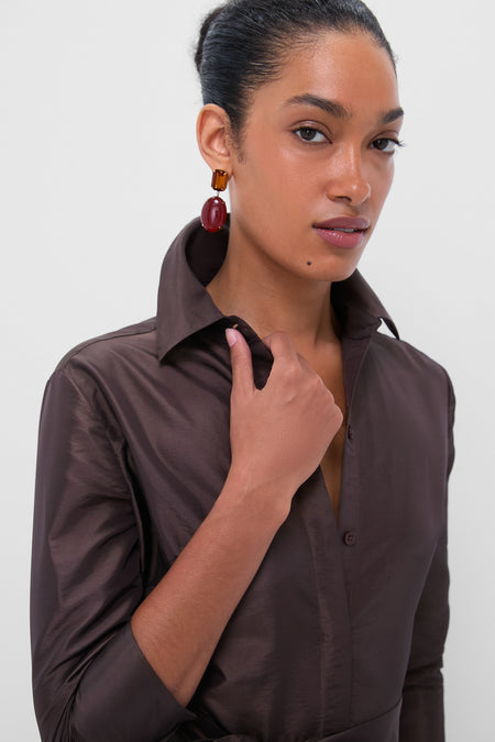 Chocolate Julip Belted Gown