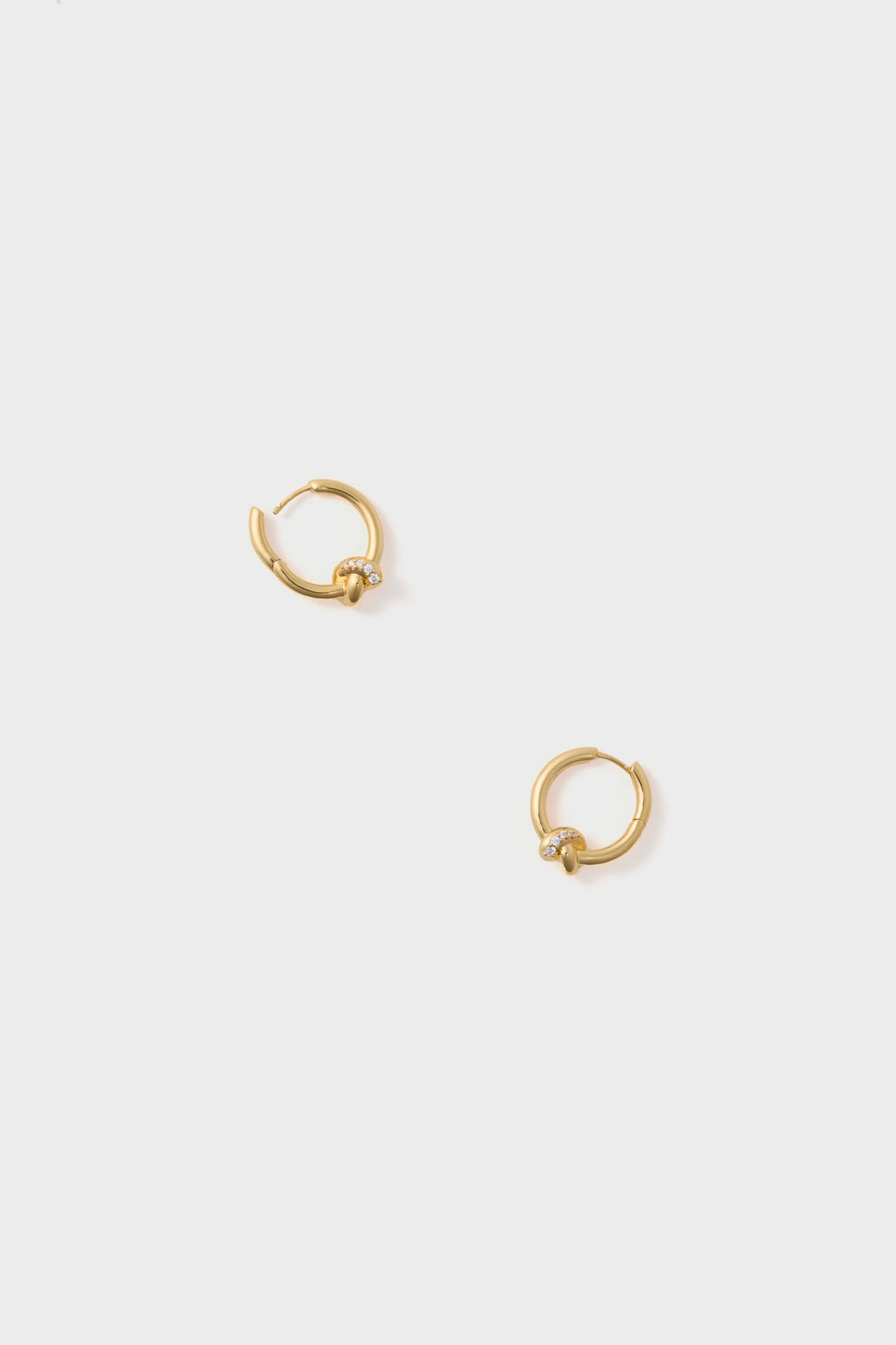Gold Lucy Williams Pave Knot Small Hoop Earrings | Missoma