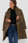 Leopard Brushed Wool Harley Peacoat
