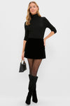 Black Lightweight Ribbed Topanga Turtleneck