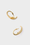 High Polish Gold Egret Climber Earrings