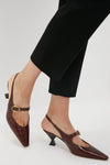 Dark Brown Natalia Sling Back Heels