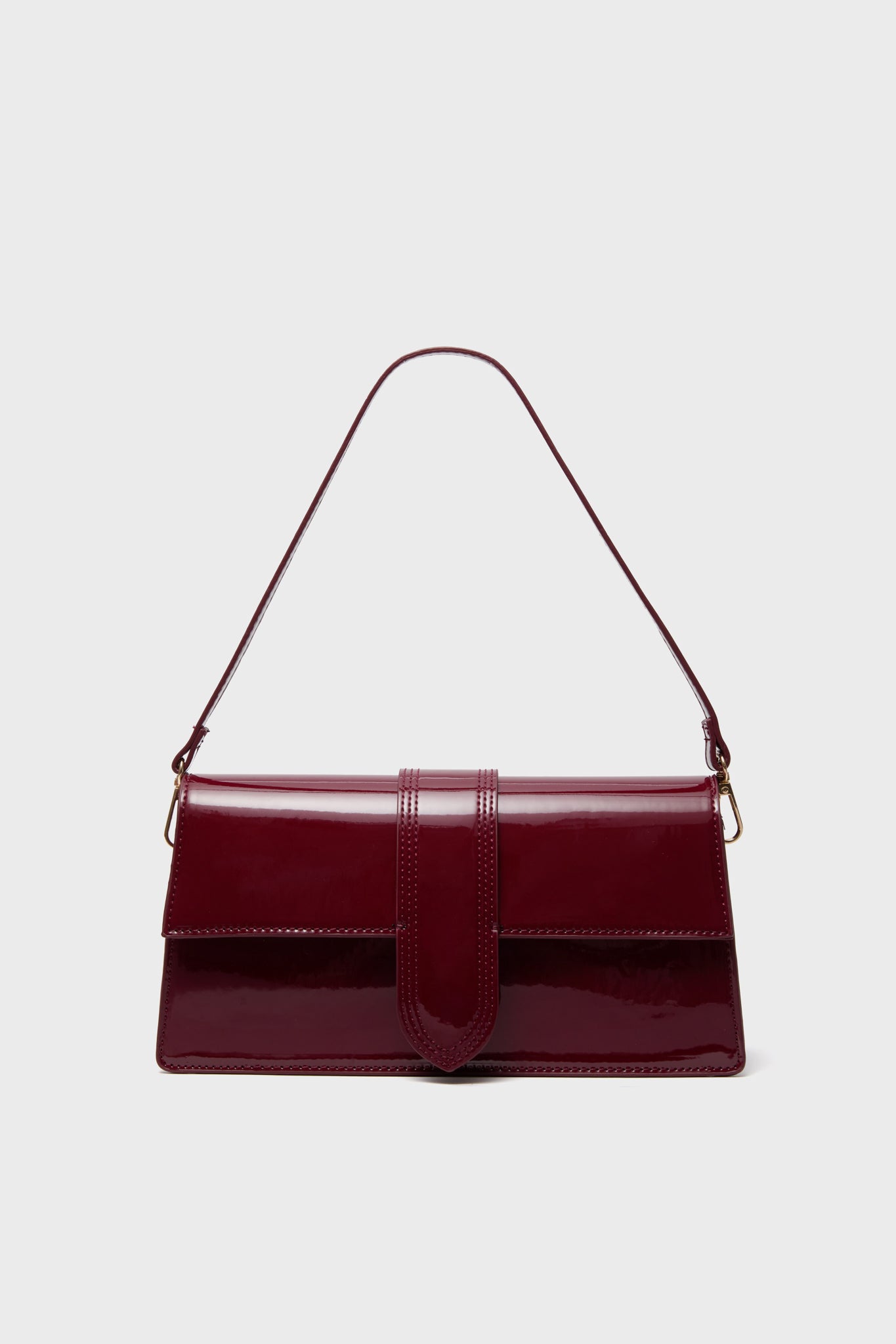 Burgundy Violet Patent Bag