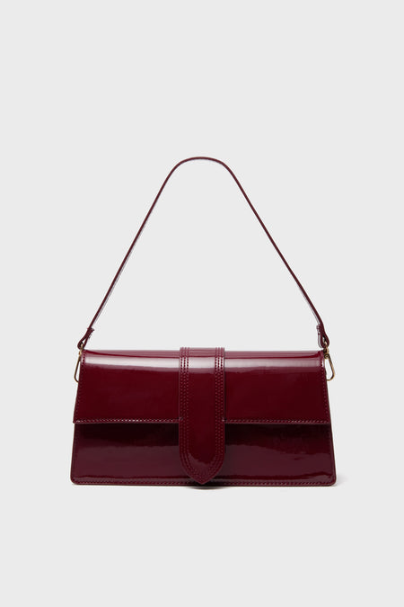 Burgundy Violet Patent Bag