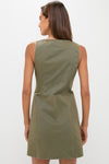 Burnt Olive Chino Rhoda Mini Dress