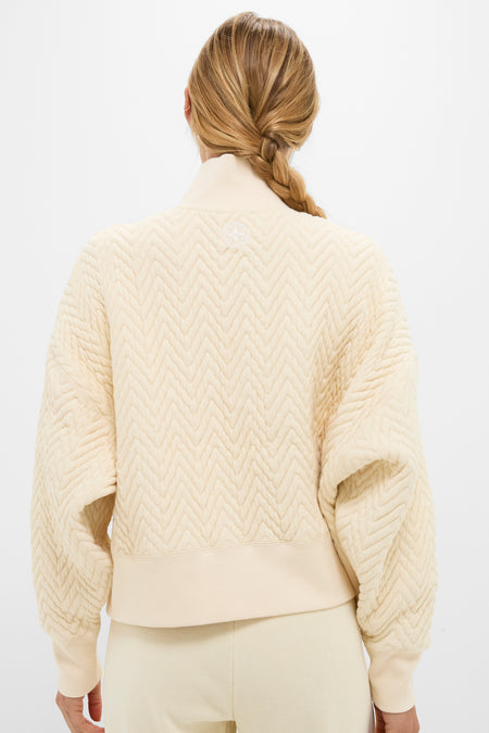 Buttercream Quilted Lucas Quarter Zip
