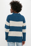 Ink Marl Arna Striped Funnel Neck Sweater