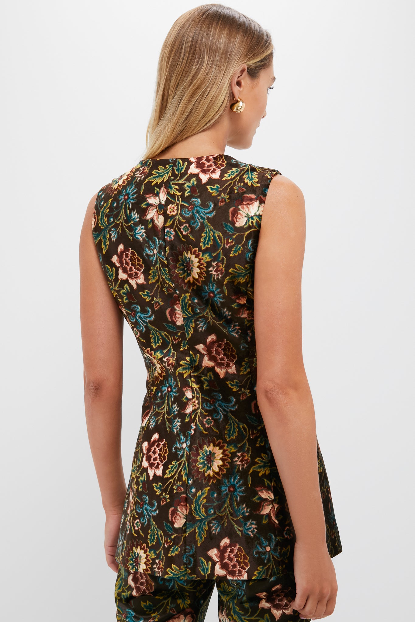 Hazel Moonflower Velvet Rhoda Tunic Top