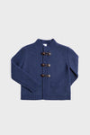 Toggle Fastening Knitted Cardigan in Blue