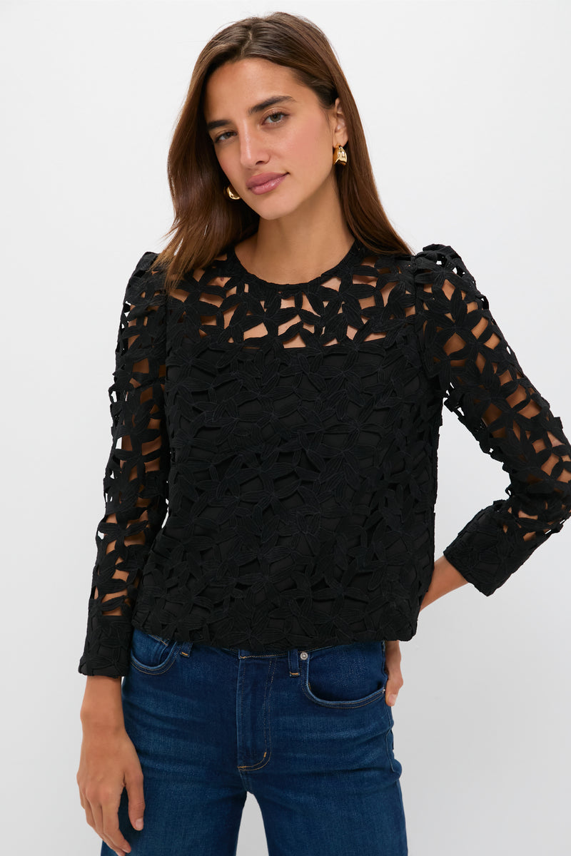 Black Lace Elodie Blouse