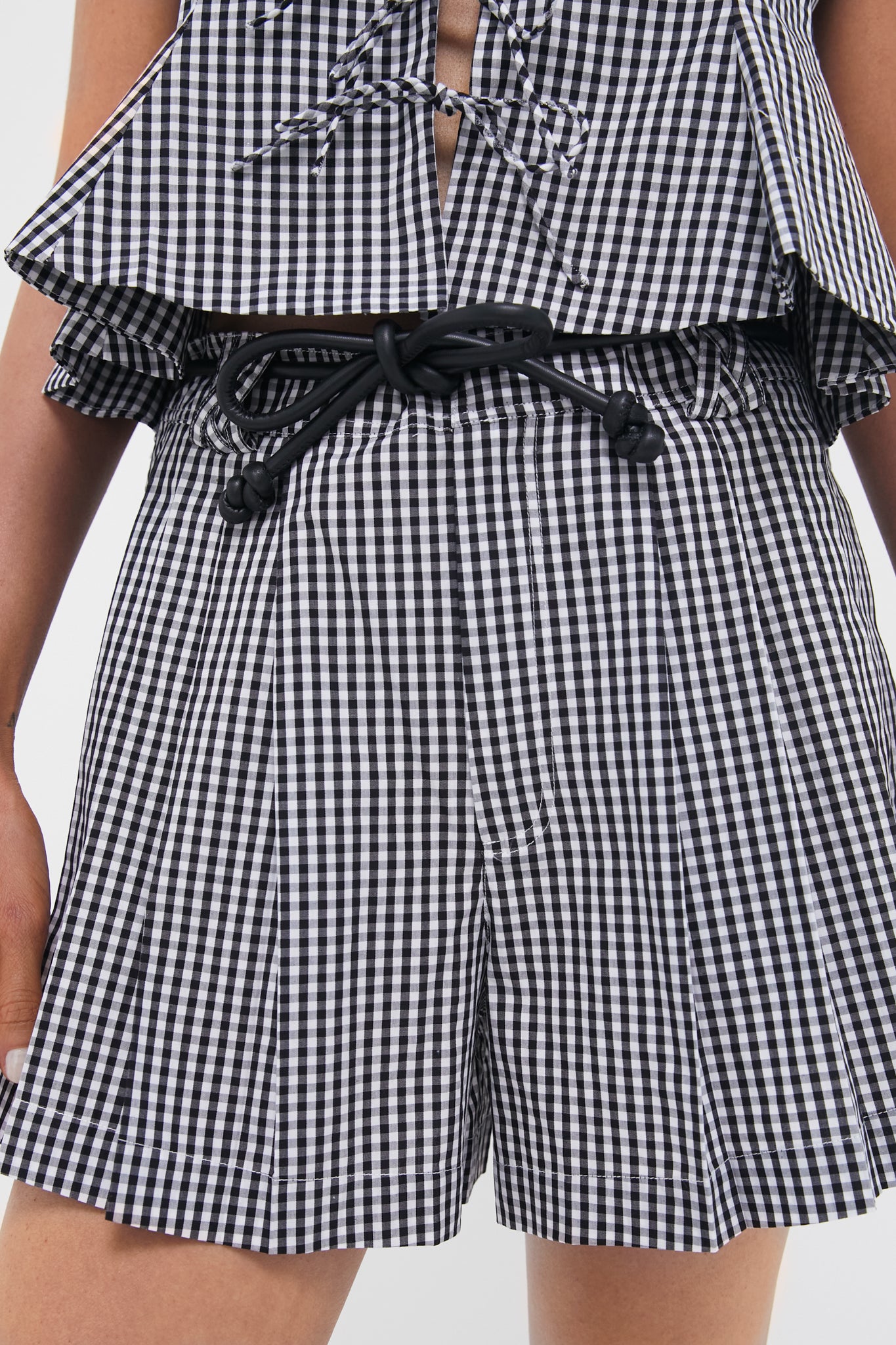 Multi Neci Gingham Shorts with Belt