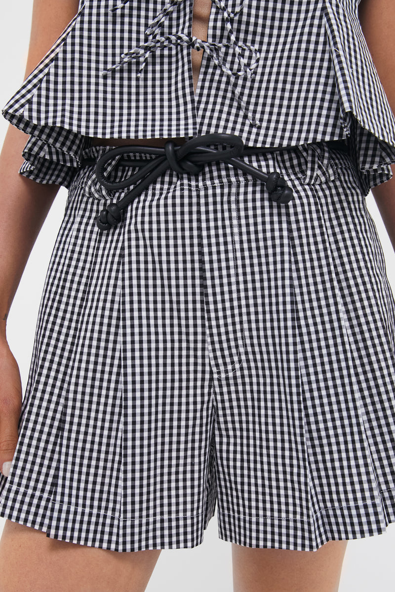 Multi Neci Gingham Shorts with Belt