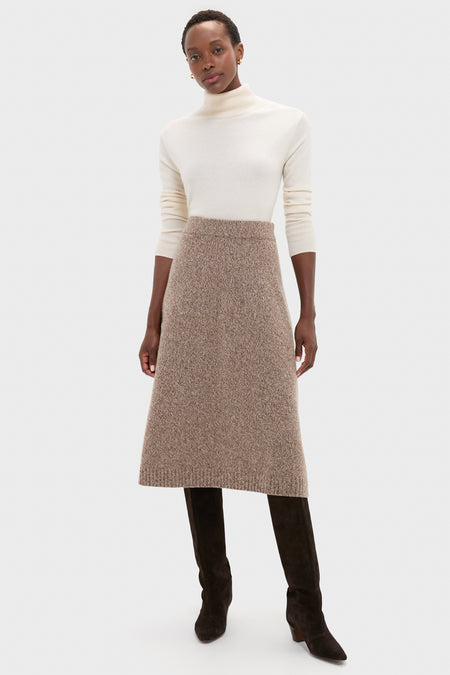 Hazelnut Barnaba Knitted Skirt