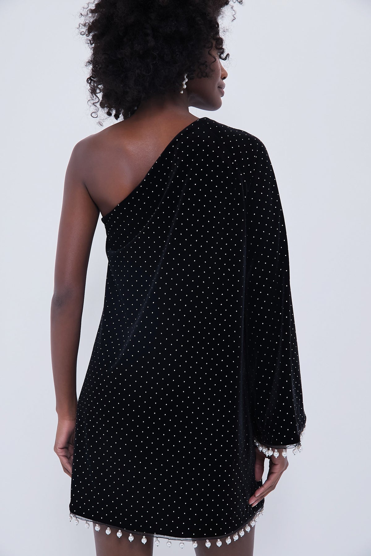 Black Crystal Velvet Vida Dress
