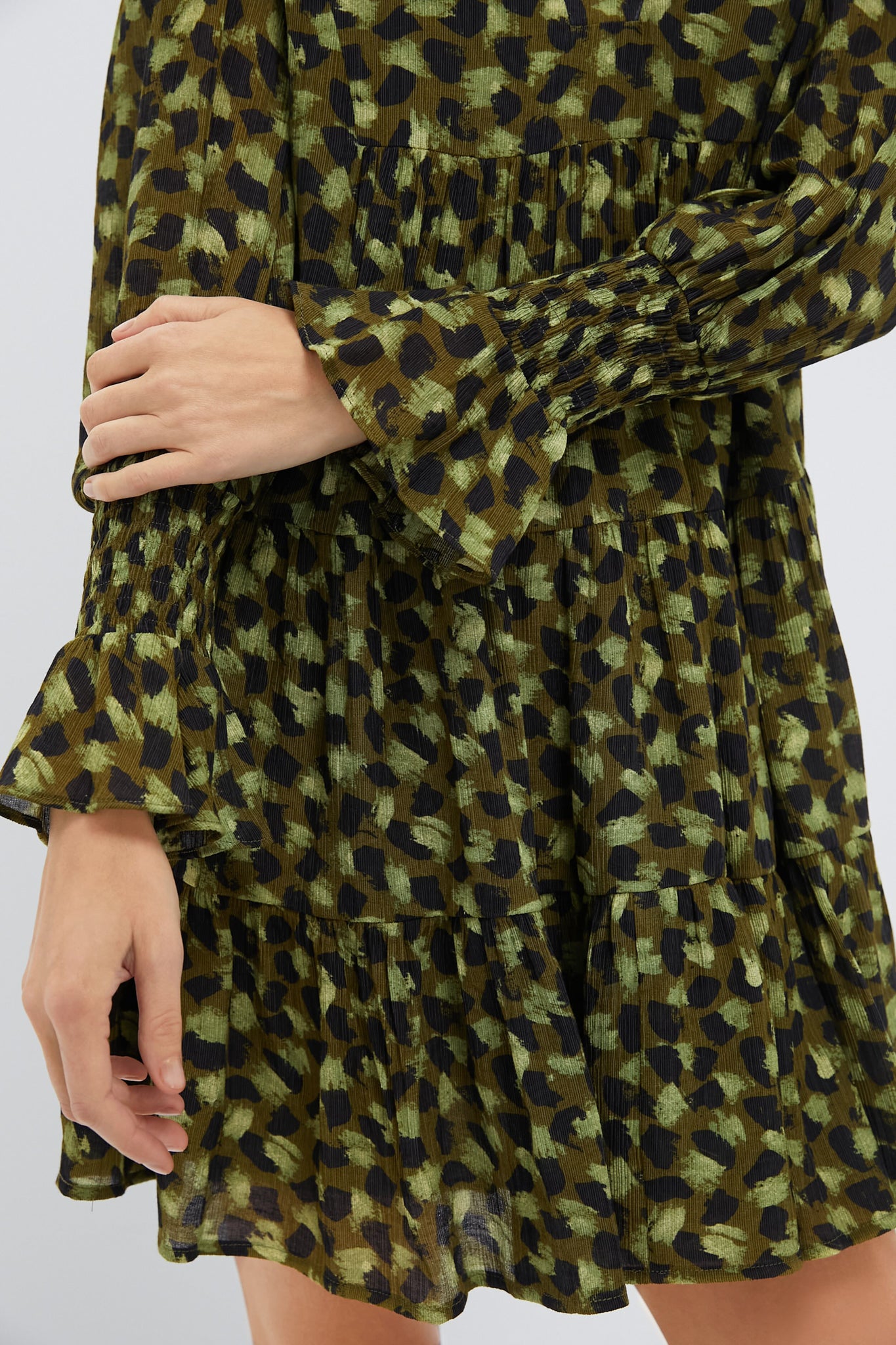 Green Brushed Geo Kenzo Dress