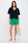 Navy Terrycloth Tybee Top