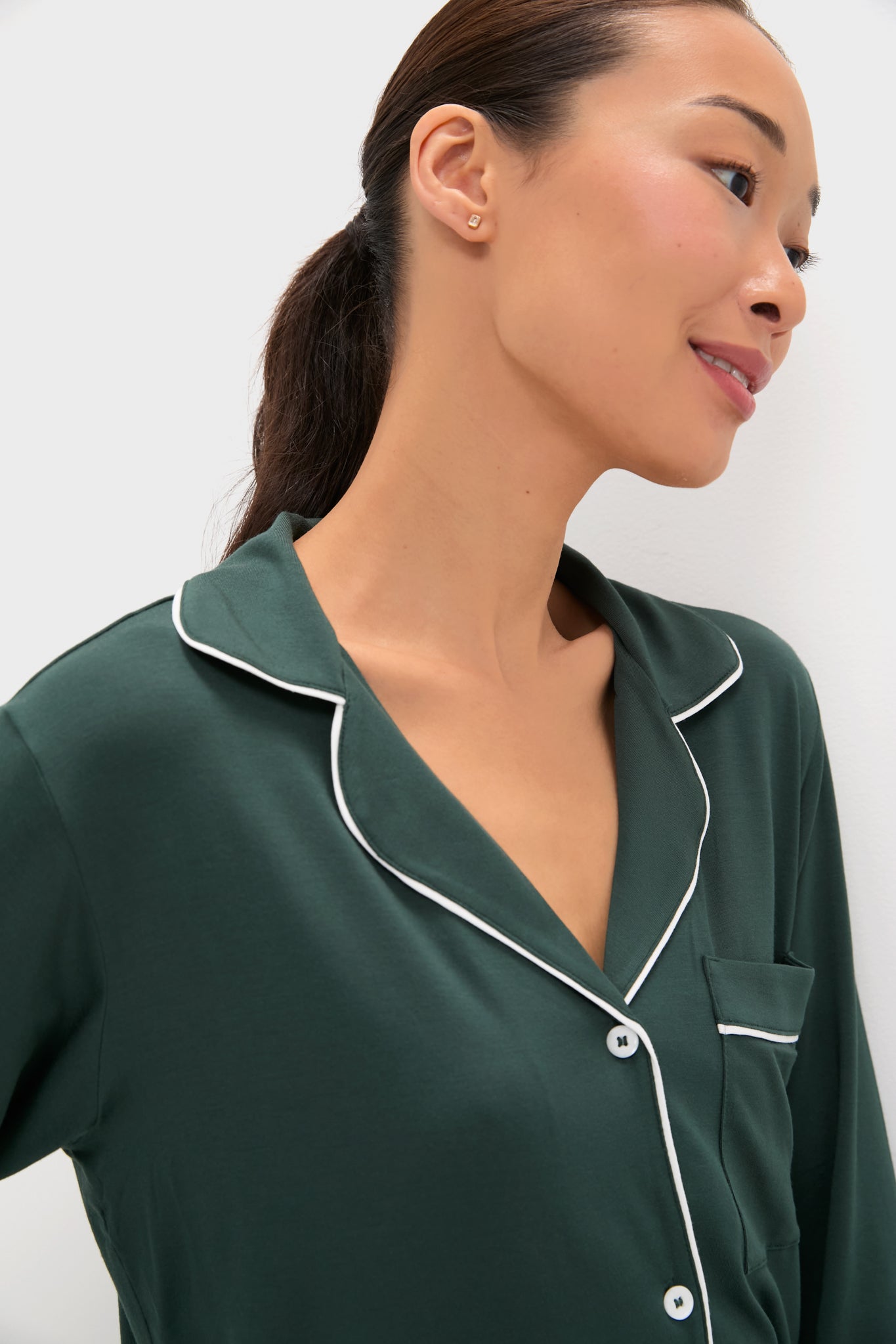 Pine and Ivory Gisele Long PJ Set