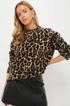 Black and Brown Leopard Sydney Crew Sweater