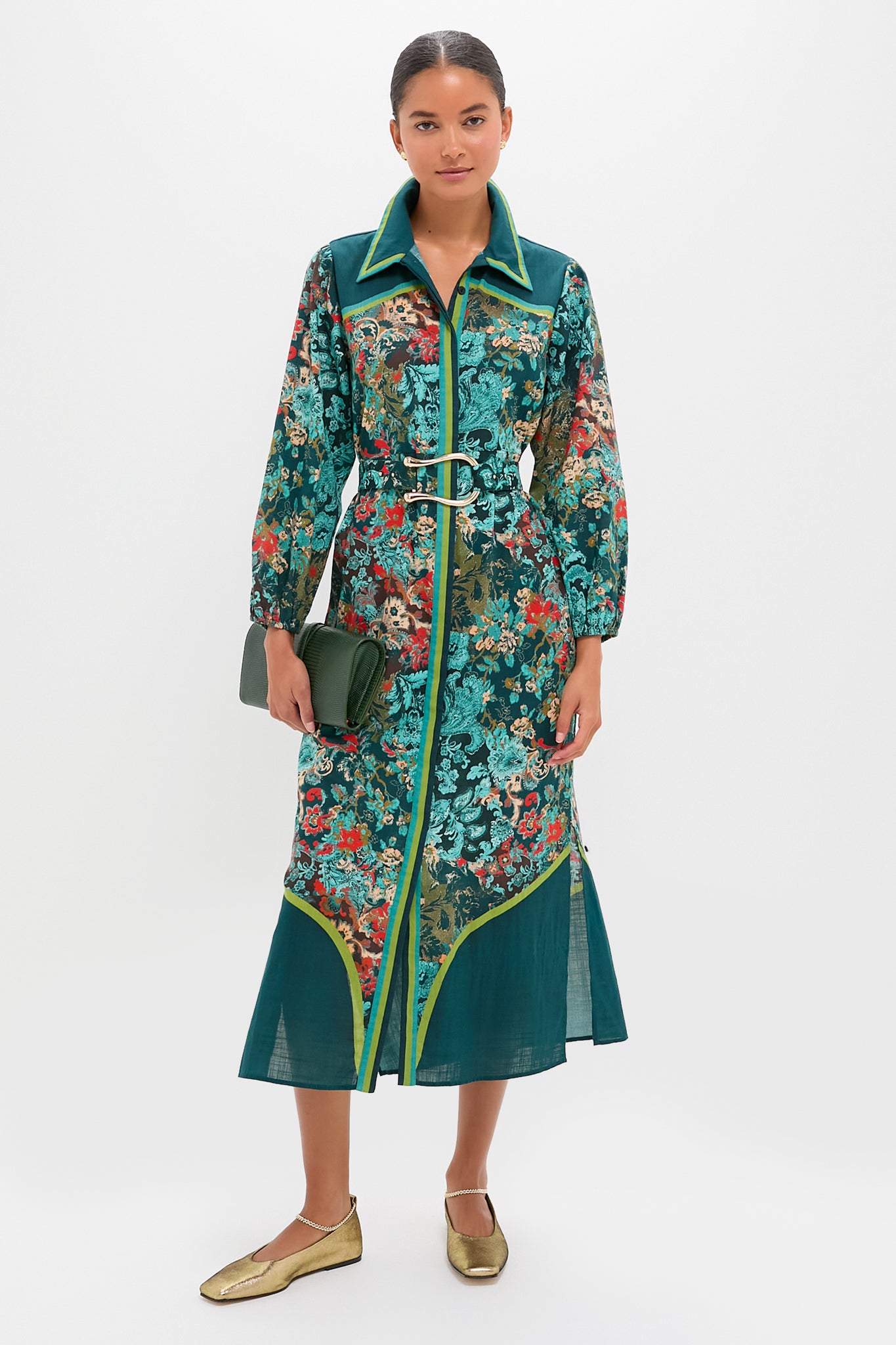 Gold Augusta Ballet Flats