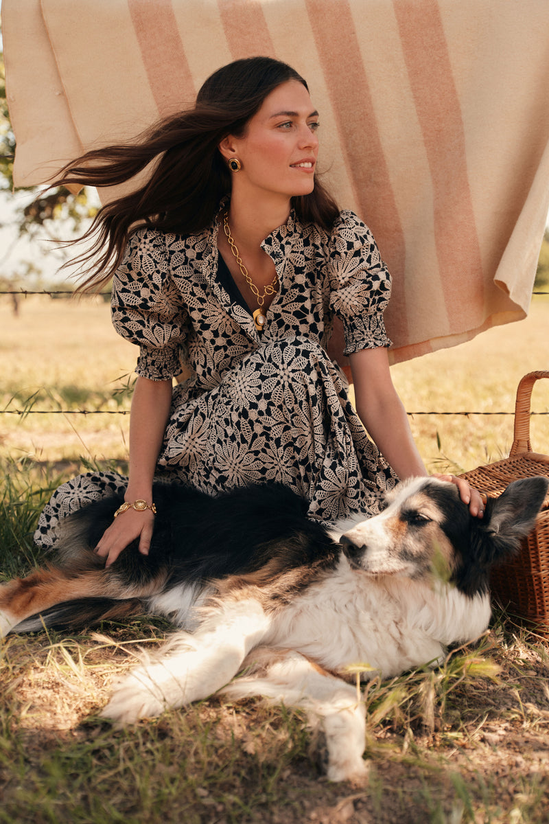 Gold and Black Prize Earrings