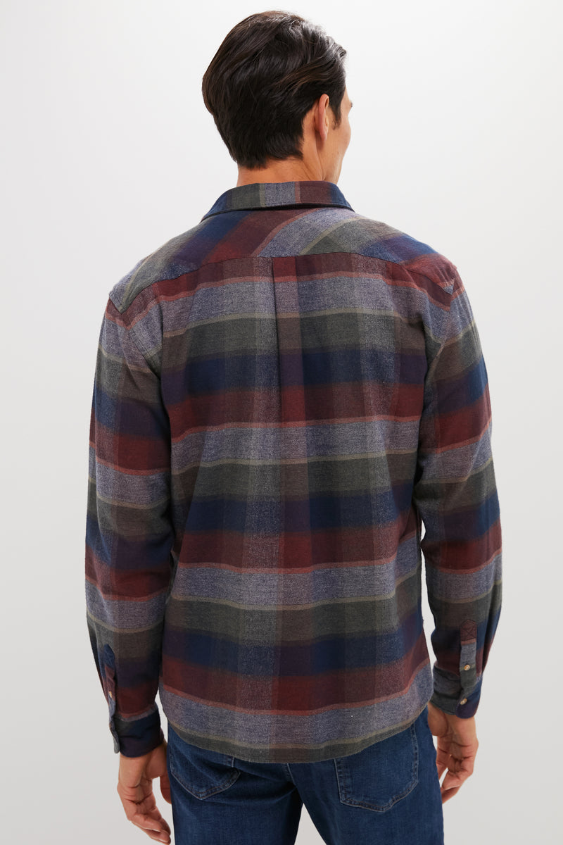 Navy Copswell Relaxed Checked Shirt