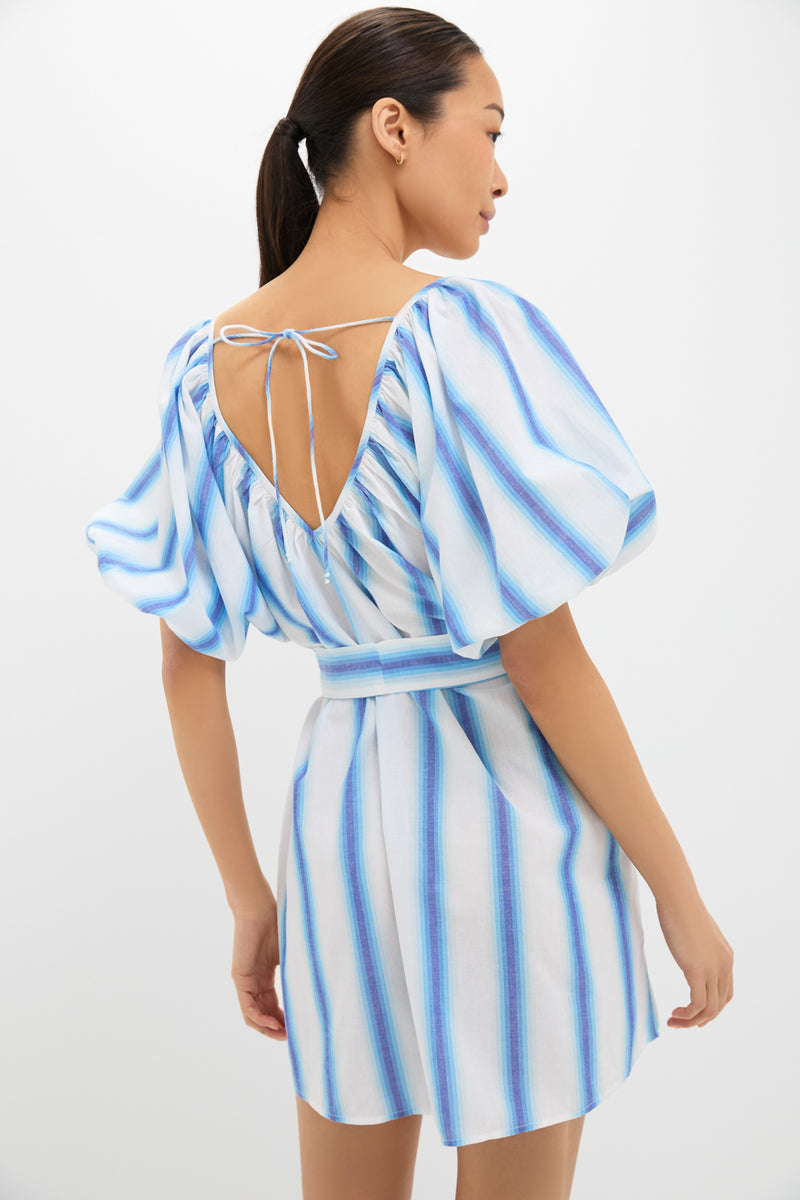 Blue Stripe Alix Mini Dress