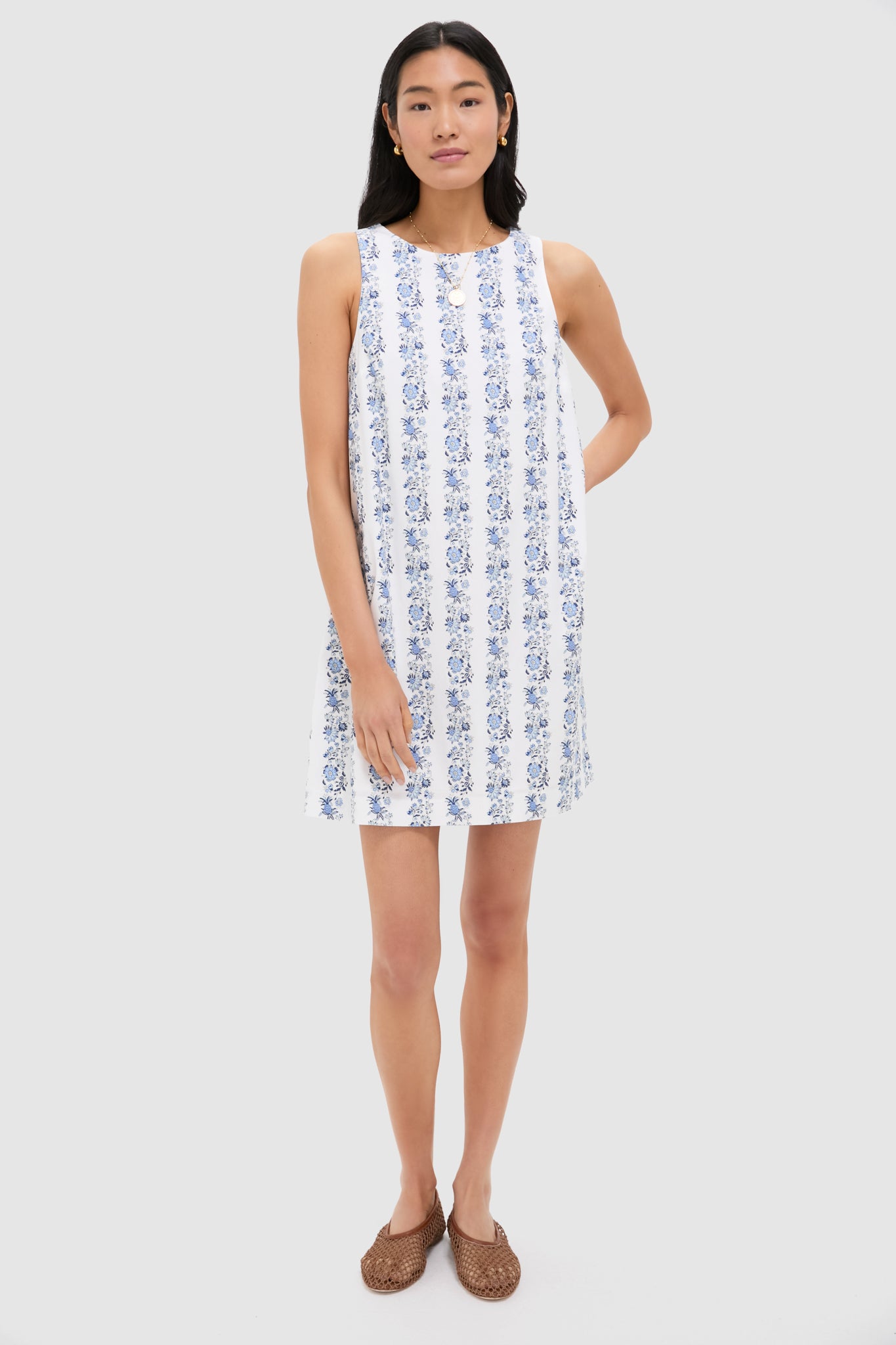 Bella Floral White Shift Dress