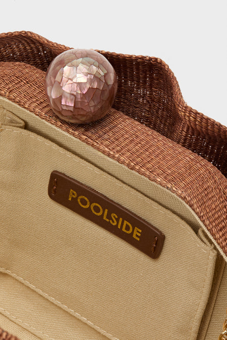 Cocoa Origami Scallop Clutch