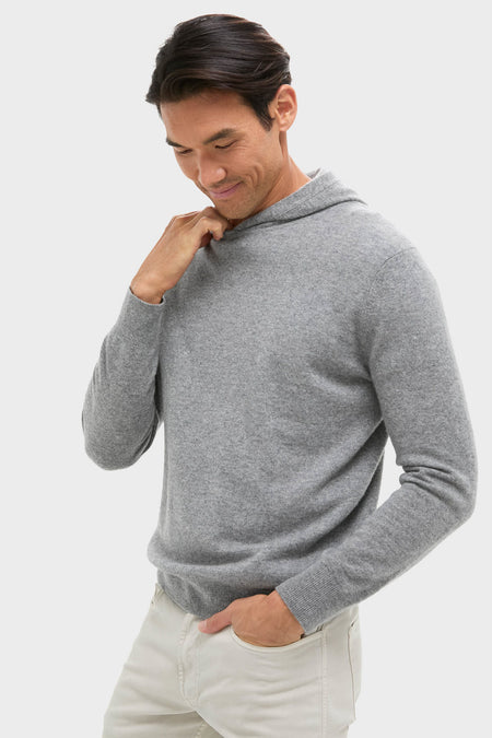 Gray Cashmere Hoodie