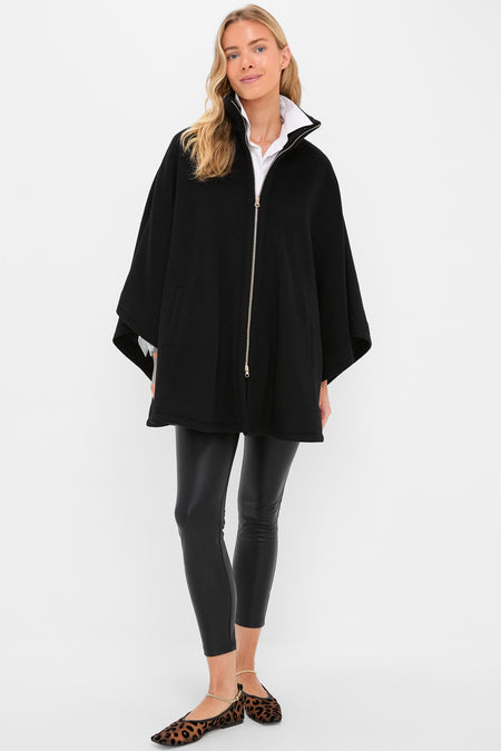 Black Full Zip Huntington Poncho