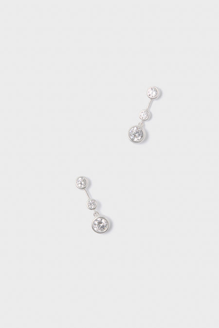 Silver Bezel Jolie Earrings