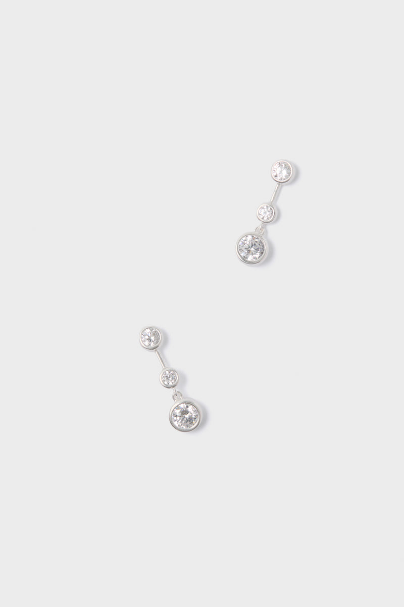 Silver Bezel Jolie Earrings