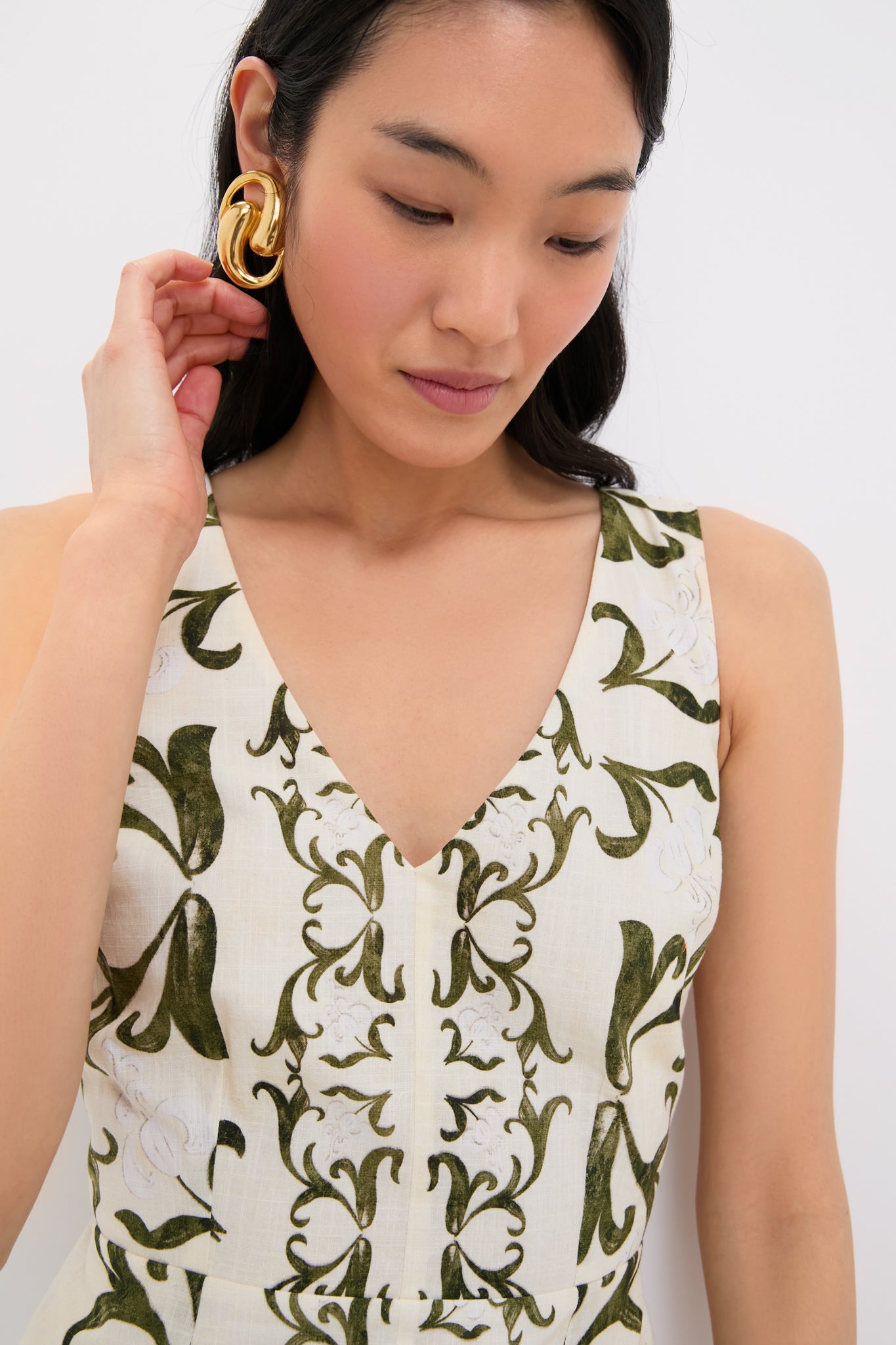 Green Detail Asher Midi Dress