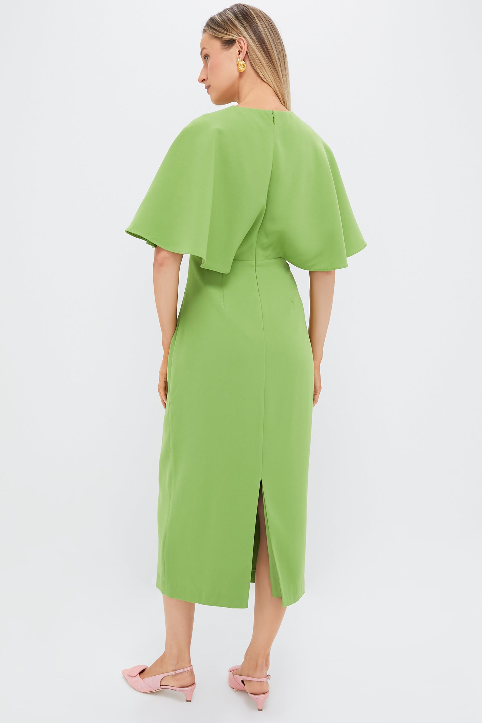 Pistachio Green Cape Lindy Dress