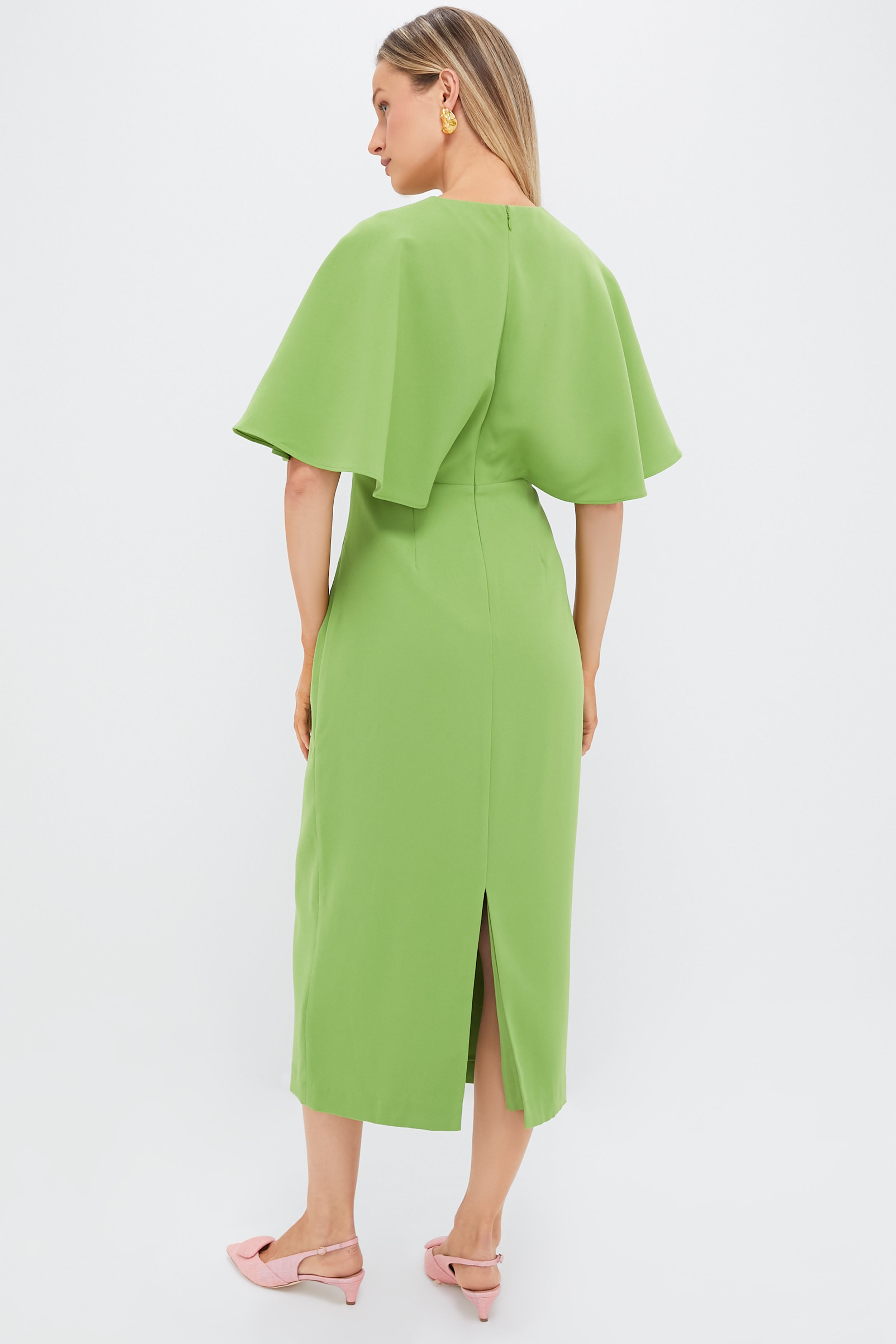Pistachio Green Cape Lindy Dress