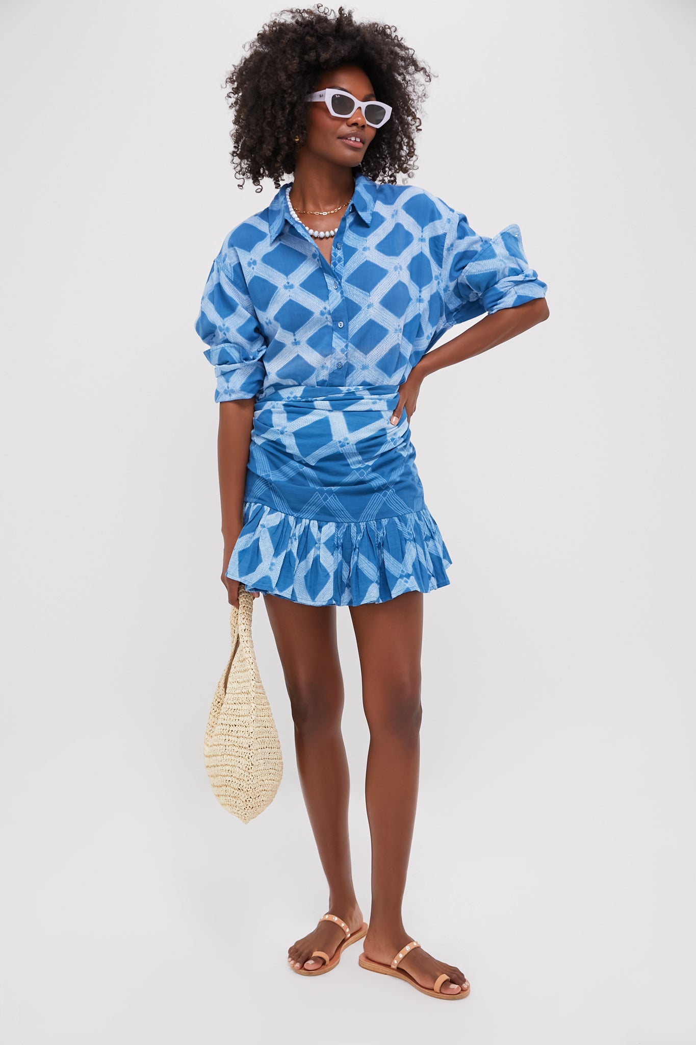 Sapphire Path Short Ruffle Power Pareo