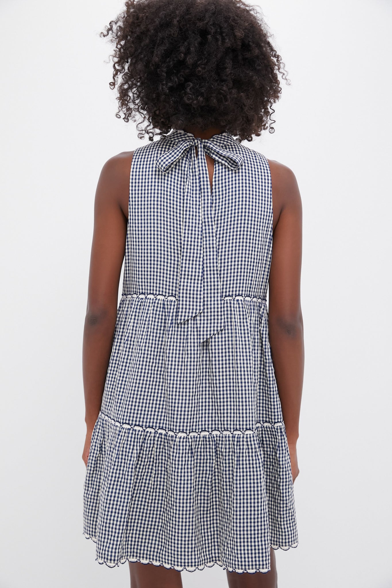 Navy Gingham Morgan Dress