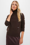 Chocolate Cashmere Turtleneck Sweater