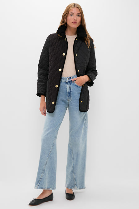 Black Meryl Quilted Jacket