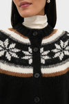 Black Snowflake Ice Rink Cardigan