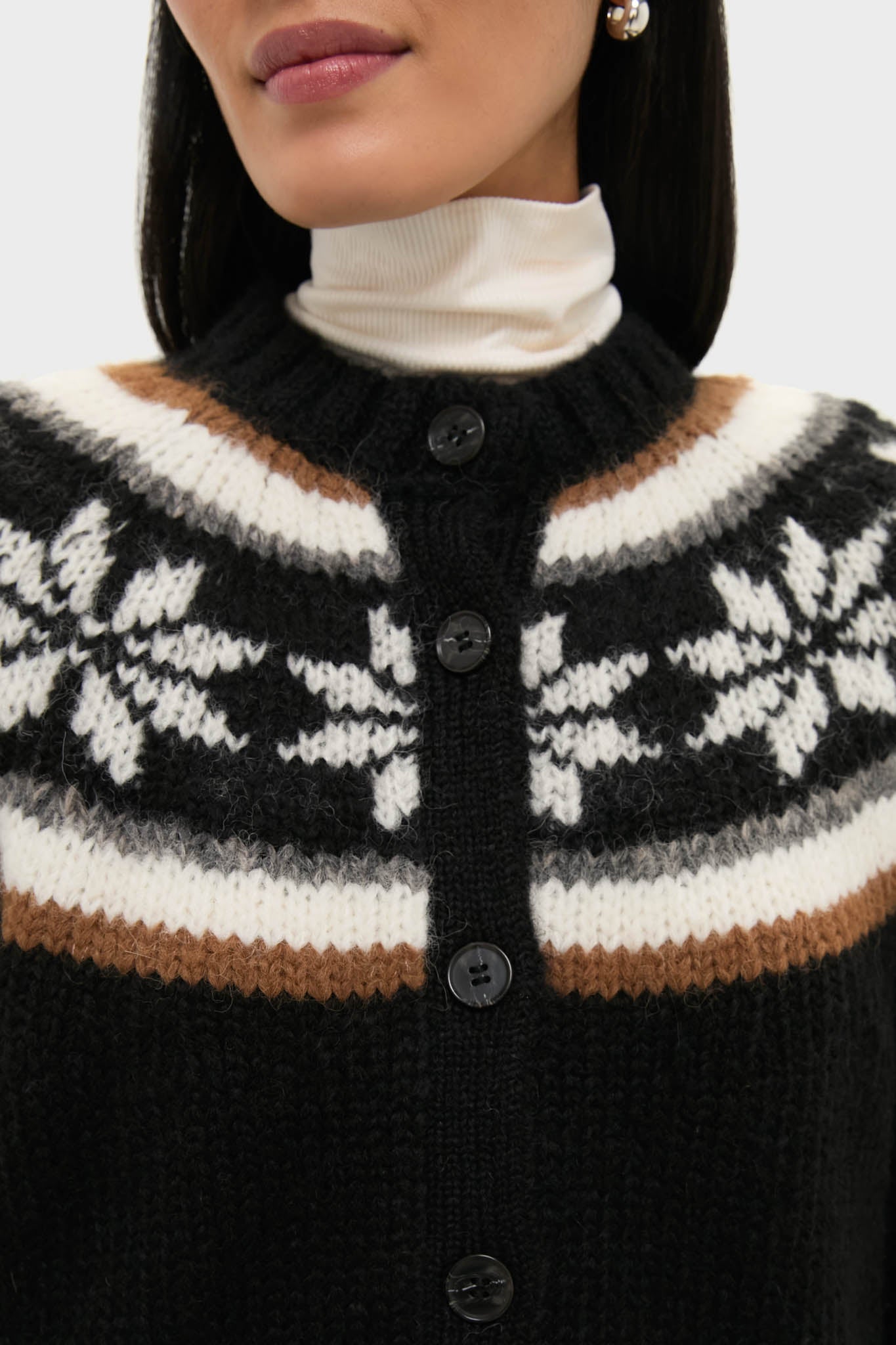 Black Snowflake Ice Rink Cardigan